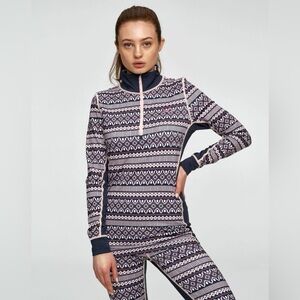 KARI TRAA Lune Half Zip Mid Layer, Large